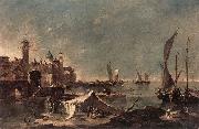 GUARDI, Francesco Landscape with a Fisherman s Tent oil